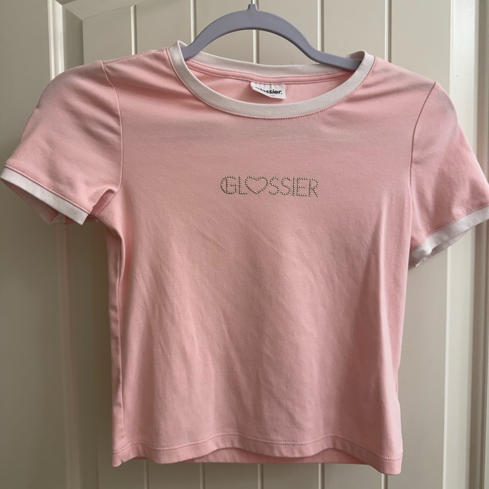 Glossier Pink T-Shirt XS. Like New.